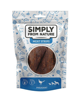 SIMPLY FROM NATURE Meat Strips Bažantí stripsy pro psy 80 g