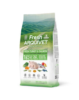 ARQUIVET Fresh Puppy Junior Półwilgotna karma dla szczeniąt Indyk i łosoś 10 kg
