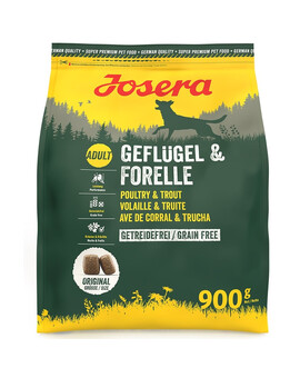 JOSERA Geflügel Forelle 900 g bezobilné krmivo pro aktivní psy