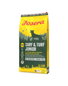 JOSERA Surf Turf Junior 12,5 kg bezobilné krmivo s lososem a jehněčím masem pro štěňata