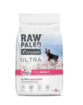 RAW PALEO Ultra Pork Mini Adult 8kg pro dospělé psy malých plemen s vepřovým masem