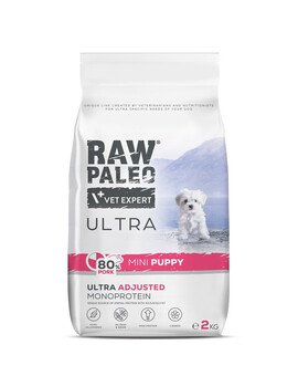 RAW PALEO Ultra Pork Mini Puppy 2 kg pro štěňata malých plemen vepřové maso