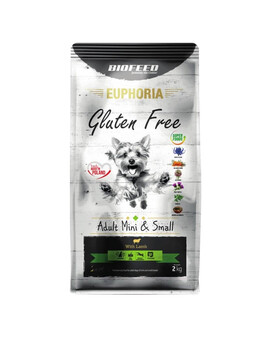 BIOFEED EUPHORIA Gluten Free s jehněčím pro štěňata malých plemen 12 kg