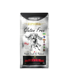 BIOFEED EUPHORIA Gluten Free s hovězím masem pro psy středních plemen 2 kg