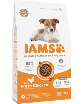 IAMS ProActive Health Puppy & Junior Small & Medium Breed Chicken 3 kg