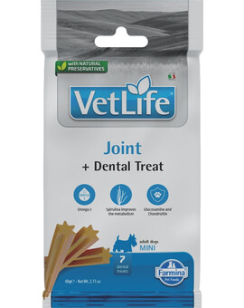 FARMINA Vet Life Dental Treat Joint Mini 60 g (7 ks) dentální pamlsek pro psy malých plemen