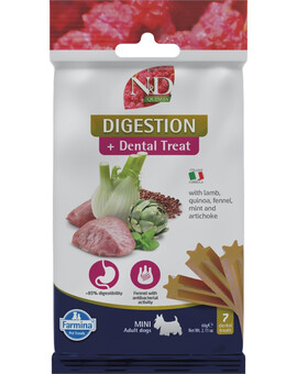 FARMINA N&D Quinoa Dental Treat Digestion Mini 60 g (7 ks dentální pamlsek pro psy malých plemen