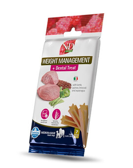 FARMINA N&D Quinoa Dental Pack Weight management Medium/Maxi 100 g (7 ks) dentální pamlsek pro střední a velké psy