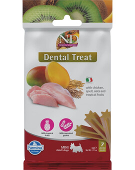 FARMINA N&D Tropical Selection Dental Treat Chicken Mini 60 g (7 ks) zubní pamlsek pro psy malých plemen