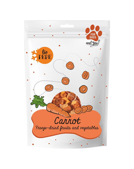 PAKA ZWIERZAKA PEPE Freeze-dried liofilizované zeleniny mrkev pro psa 25 g