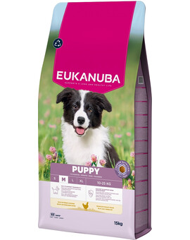 EUKANUBA Puppy Medium Breeds Chicken 15 kg krmivo pro štěňata středních plemen bohaté na čerstvé kuřecí maso