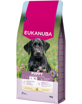 EUKANUBA Puppy Large Breeds Chicken 15 kg krmivo pro štěňata velkých plemen bohaté na čerstvé kuřecí maso