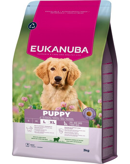 EUKANUBA Puppy Large Breeds Lamb Rice 3 kg krmivo pro štěňata velkých plemen bohatá na jehněčí maso a rýži