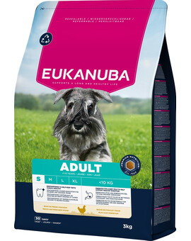 EUKANUBA Adult Small Breeds Chicken 3 kg krmivo pro psy malých plemen bohaté na čerstvé kuře
