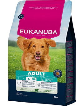 EUKANUBA Adult Large Breeds Lamb Rice 3 kg krmivo pro psy velkých plemen bohaté na jehněčí maso a rýži