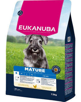 EUKANUBA Mature Small Breeds Chicken 7,5 kg krmivo pro dospělé psy malých plemen bohaté na čerstvé kuřecí maso