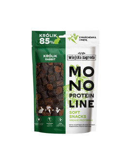 Monoproteinowe miękkie przysmaki dla psów Królik 115 g