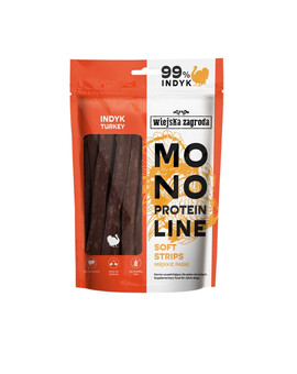 WIEJSKA ZAGRODA Monoprotein Krůta 100 g měkké pásky pro psy
