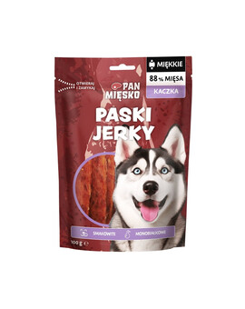 PAN MIŠKO Pásky Jerky Kachna pamlsek pro psa 100 g