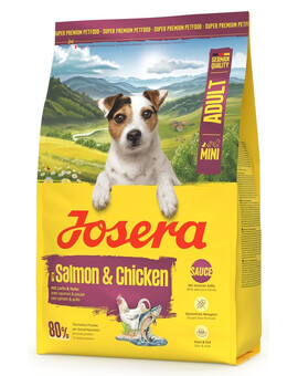 JOSERA Mini Adult Salmon and Chicken 3kg bezglutenové krmivo s lososem pro psy malých plemen