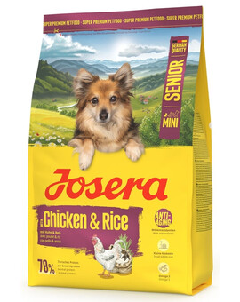 JOSERA Mini Senior Chicken and Rice 3kg bezglutenové krmivo pro starší psy malých plemen