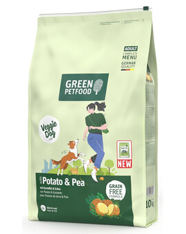 GREEN PETFOOD VeggieDog s bramborami a hráškem 10kg