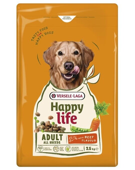 VERSELE-LAGA Happy Life Adult with Beef flavour 2,5kg krmivo pro psy s příchutí hovězího masa