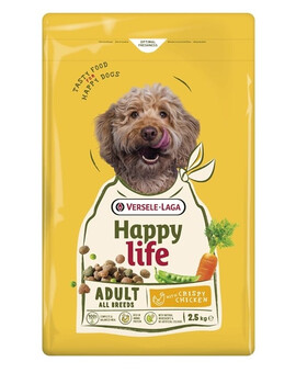 VERSELE-LAGA Happy Life Adult with Chicken 2,5kg krmivo pro psy s kuřecím masem