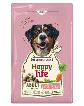 VERSELE-LAGA Happy Life Adult with Lamb 2,5kg krmivo pro psy s jehněčím
