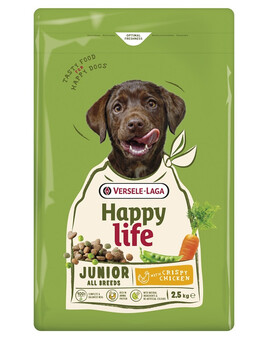 VERSELE-LAGA Happy Life Junior with Chicken 2,5 kg krmivo pro štěňata a mladé psy s drůbežím
