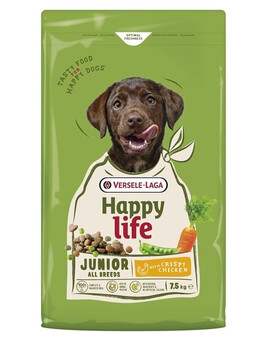 VERSELE-LAGA Happy Life Junior with Chicken 7,5kg krmivo pro štěňata a mladé psy s drůbežím