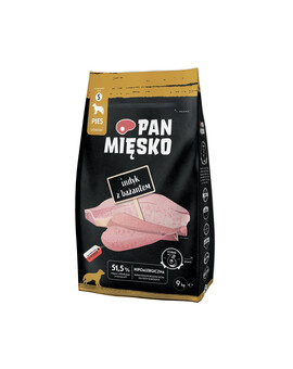 PAN MIĘSKO Krůta s bažantem krmivo pro psy, křupky S 9 kg