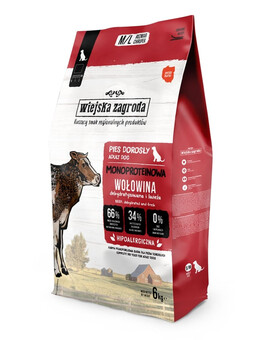 WIEJSKA ZAGRODA Monoprotein Hovězí M/L 6 kg