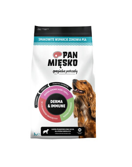 PAN MIĘSKO Speciální krmivo Derma and Immune pro psy, křupky M 3 kg