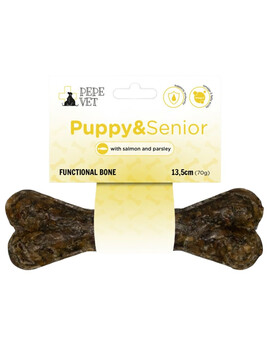 PAKA ZWIERZAKA PEPE Vet Funkční kost Puppy&Senior 13,5 cm (70 g) pro štěňata a seniory