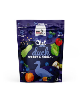 SYTA MICHA Chef Kachna, bobule a špenát 1,5 kg granule pro psy