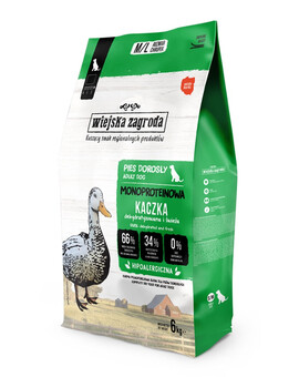 WIEJSKA ZAGRODA Monoprotein Kachna pro psy M/L 6 kg