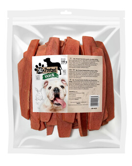 MR. PRETZEL Široké pásky z králíka 500 g pamlsek pro psa