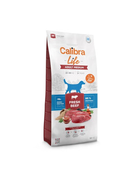 CALIBRA Dog Life Adult Medium Fresh Beef 12 kg s hovězím masem pro psy středních plemen