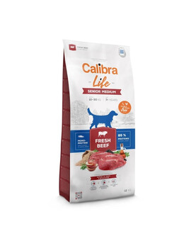 CALIBRA Dog Life Senior Medium Fresh Beef 12 kg s hovězím masem pro starší psy středních plemen