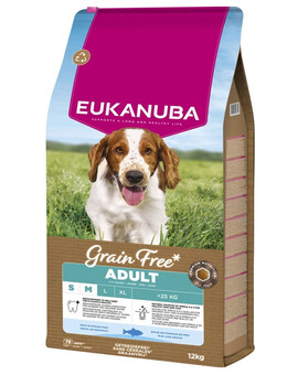 EUKANUBA Grain Free Adult Small Medium Ocean Fish 12 kg