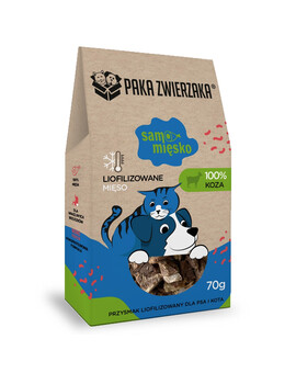 Samo mięsko Kozina liofilizowane mięso dla psa i kota 70 g