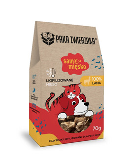 Samo mięsko Lama liofilizowane mięso dla psa i kota 70 g