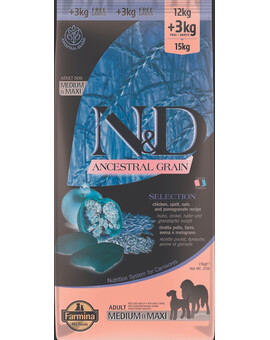 N&D Ancestral Selection dog chicken and pomegranate adult medium&maxi 15 kg