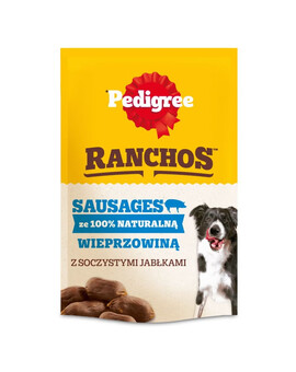 PEDIGREE Ranchos Sausages 100% vepřové přírodní pamlsky pro psy 60g