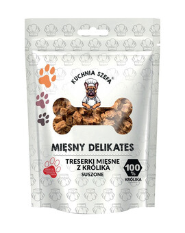 Mięsny Delikates Treserki Królik 80g suszone przysmaki dla psów