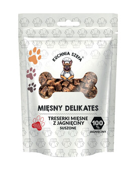 KUCHNIA SZEFA Delikates sušené pamlsky pro psy jehněčí 80 g