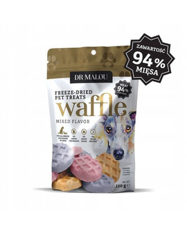 DR MALOU Waffle Mixed Flavor Wafle liofilizované z masa kuřete 120g