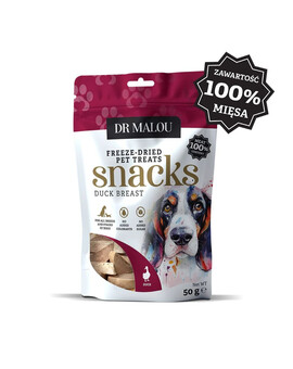 DR MALOU Masové kostky 100% lyofilizovaného kachního masa 50g pamlsky pro psy
