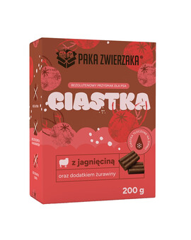 PAKA ZWIERZAKA Sušenky jehněčí s brusinkami 200g pamlsky pro psy